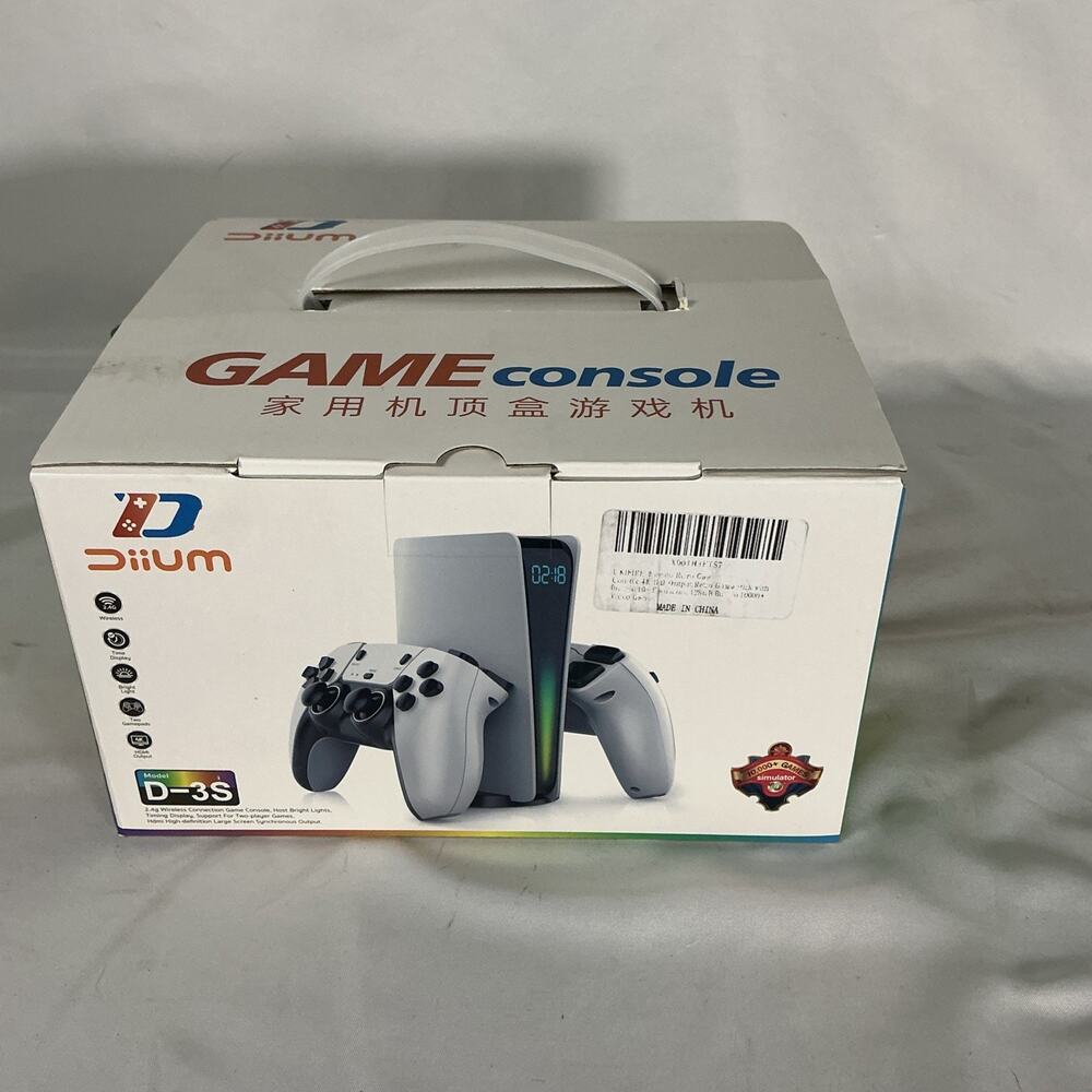 DiiUm D-3S Retro Game Console 10,000+ Games 4K HDMI 2 Wireless Controllers
